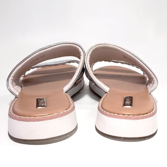 ALDO Silver Double Strap Sandals - Picture 4 of 8